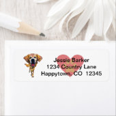 Fun Golden Retriever Return Address Label (Insitu)