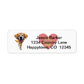 Fun Golden Retriever Return Address Label (Voorkant)