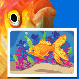 Fun Goldfish Aquarium Blank Kaart