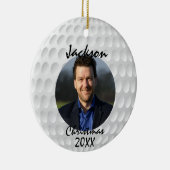 Fun Golf Ball-kerstkeramiek Keramisch Ornament (Rechts)