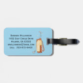 Fun Golf Cart Course Clubs Monogram Naam Bagagelabel (Achterkant horizontaal)