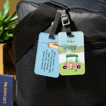 Fun Golf Cart Course Clubs Monogram Naam