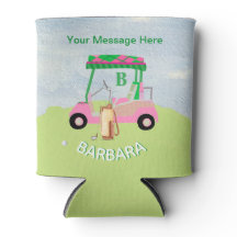 Fun Golf Cart Message Monogram Name