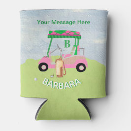Fun Golf Cart Message Monogram Name Blikjeskoeler