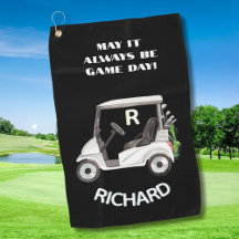 Fun Golf Cart Message Monogram Name