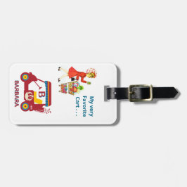 Fun Golf Cart Monogram Name Bag Bagagelabel