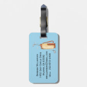 Fun Golf Cart Monogram Name Bag Bagagelabel (Achterkant verticaal)