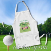 Fun Golf Cart Monogram Name Love Greens Standaard Schort