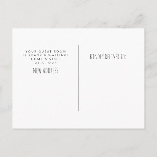 Fun Golf Cart Moving Announcement Card Aankondigingskaart (Achterkant)