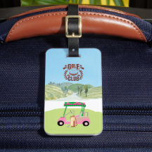 Fun Golf Cart Schilderachtig League Club Logo Bag