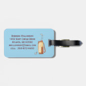 Fun Golf Cart Schilderachtig League Club Logo Bagagelabel (Achterkant horizontaal)