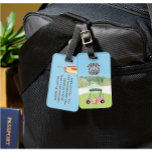 Fun Golf Cart Schilderachtig League Club Logo Bagagelabel<br><div class="desc">300 van deze golftas of bagagelabels zijn voorzien van een Dames Nine Hole League die de logo van hun club draagt om te worden gebruikt als label voor bagage. Deze versie, nu met een generische logo, heeft een standaardadres op de rug. Om het even welke ontwerpvragen verzenden enkel een praatje...</div>