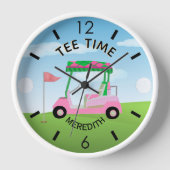 Fun Golf Course Cart Name T-shirt Time (Voorkant)