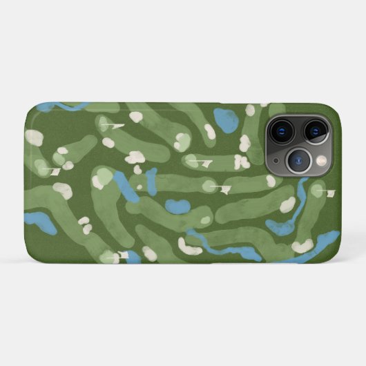 Fun golf course graphic on a phone case (Achterkant (horizontaal))