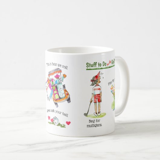 Fun Golf Course Stuff Mug Koffiemok (Voorkant rechts)