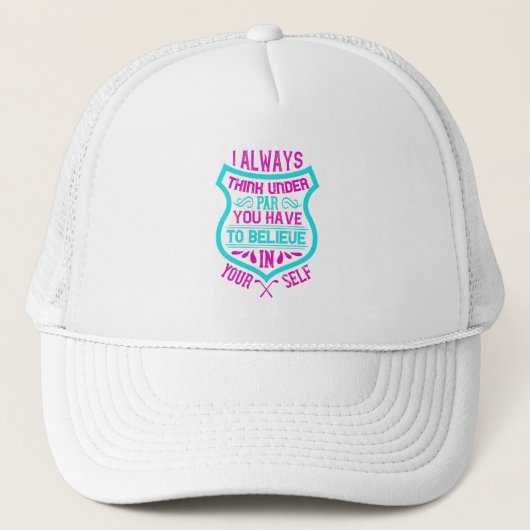 Fun Golf Design Quote Trucker Pet (Voorkant)