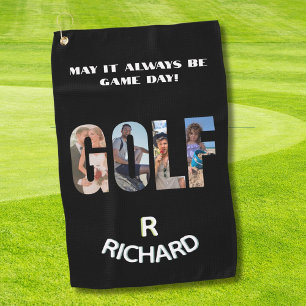 Fun Golf Fotobericht Monogram Naam Golfhanddoek