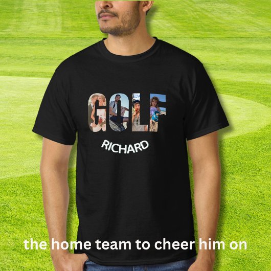 Fun Golf Four Foto's Naam T-shirt