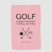 Fun Golf gebeurt op persoonlijke Golfhanddoek (Voorkant)