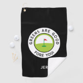 Fun Golf Greens Fore Golfer Funny Humor Custom Golfhanddoek (Insitu)
