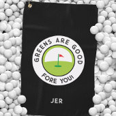 Fun Golf Greens Fore Golfer Funny Humor Custom Golfhanddoek