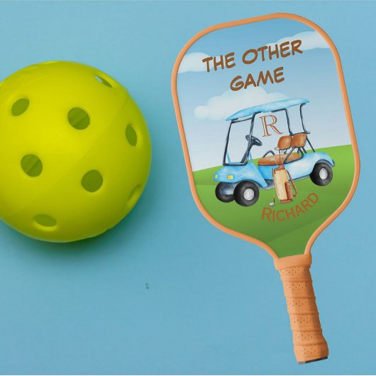 Fun Golf Guy ook Plays Pickleball Paddle