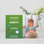 Fun Golf Party Uitnodiging (Staand voorkant)