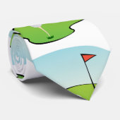 Fun Golf Pattern-Stropdas Stropdas (Opgerold)