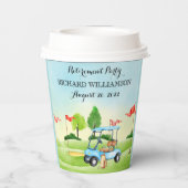 Fun Golf Theme Retirement Party Papieren Bekers (Achterkant)