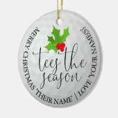 Fun Golfer Christmas Golf Gift T - shirts van het  Keramisch Ornament (Links)