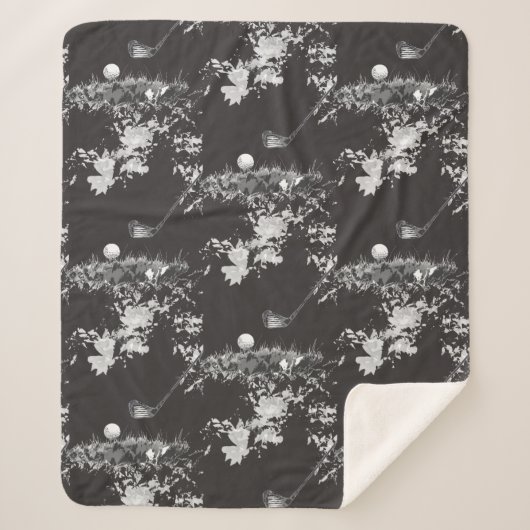 Fun Golfing Golfer Sport Fitness Sherpa Deken (Voorkant)