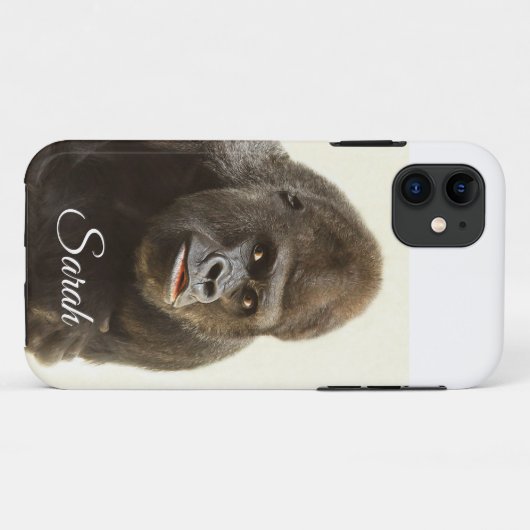 Fun Gorilla Animal Art Custom Case-Mate iPhone Case (Achterkant (horizontaal))