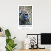 Fun Gorilla Poster! Poster (Thuiskantoor)