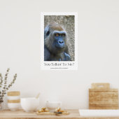 Fun Gorilla Poster! Poster (Keuken)
