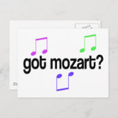 Fun got Mozart Music Gift Briefkaart (Voorkant / Achterkant)