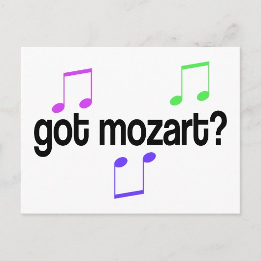 Fun got Mozart Music Gift Briefkaart (Voorkant)