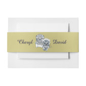 Fun Gothic Sugar Skulls Bride and Groom Design Uitnodigingen Wikkel (Voorkant Voorbeeld)