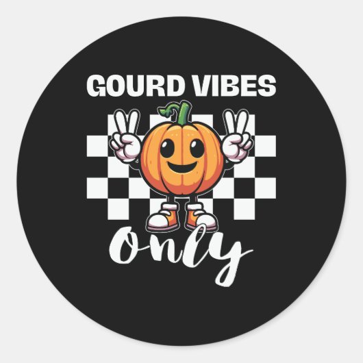 Fun Gourd Vibes Only Sticker (Voorkant)