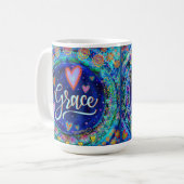 Fun Grace Whimsical Girly Blue Inspirerend Koffiemok (Voorkant links)
