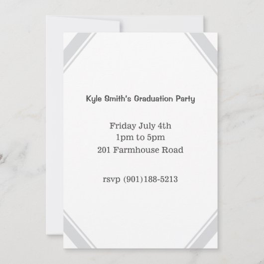 Fun Graduation Party Invitation Kaart (Achterkant)