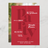 Fun Graduation Party Klasse 2022 Uitnodiging (Voorkant / Achterkant)