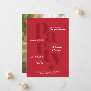Fun Graduation Party Klasse 2022 Uitnodiging