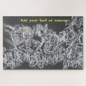 Fun graffiti geschikt voor man dat een gettoblaste legpuzzel (Horizontaal)