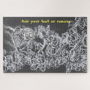 Fun graffiti geschikt voor man dat een gettoblaste legpuzzel