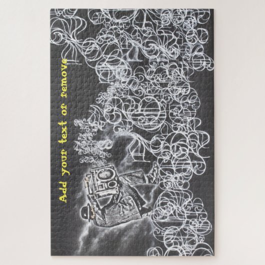 Fun graffiti geschikt voor man dat een gettoblaste legpuzzel (Verticaal)