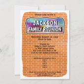 Fun Graffiti Mural Art Family Reunion Uitnodiging (Voorkant)