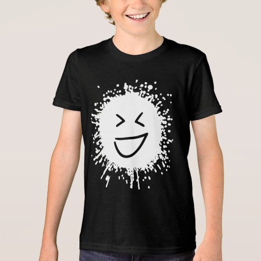 Fun Graffiti smiley Tri-Blend Shirt (Voorkant)