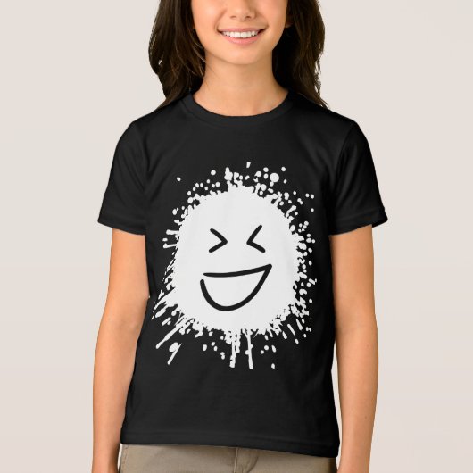 Fun Graffiti smiley Tri-Blend Shirt (Voorkant)