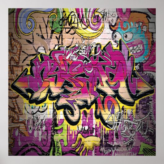 Fun Graffiti woord art home decor poster (Voorkant)