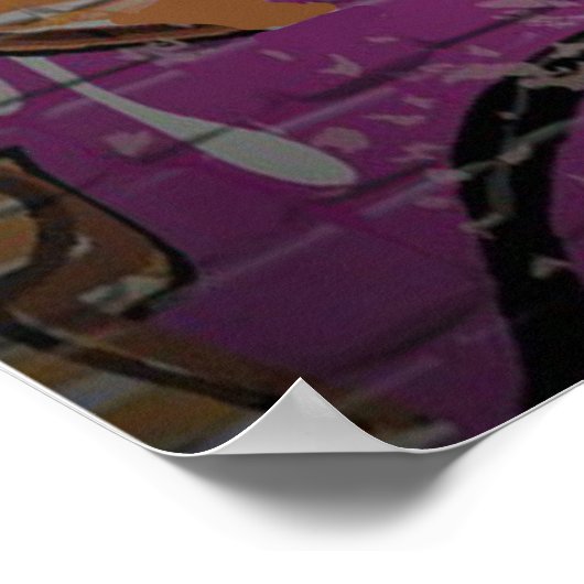 Fun Graffiti woord art home decor poster (Hoek)